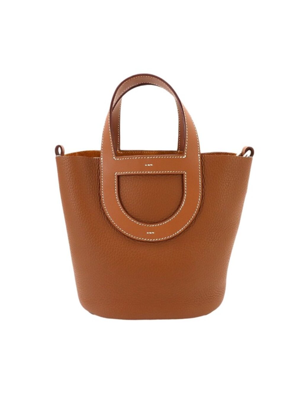 Hermes in the Loop 18 Hand Bag Taurillon Clemence Swift Gold